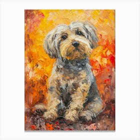 Dandie Dinmont Terrier Acrylic Painting 4 Canvas Print