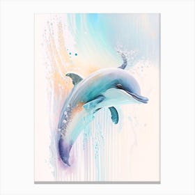 Finless Porpoise Storybook Watercolour  (1) Canvas Print