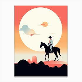 Minimal Cowboy Elegance Canvas Print