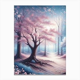 Enchanted Cherry Blossoms AI Canvas Print