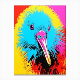 Andy Warhol Style Bird Kiwi 2 Canvas Print