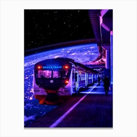 Space Train 2 Canvas Print