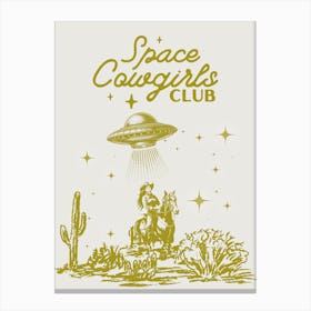 Space Cowgirls Club 2 Canvas Print