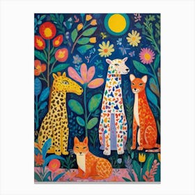 Zoo Animals Style Henri Matisse Canvas Print