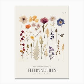 Fleurs Sechees, Dried Flowers Exhibition Poster 21 Canvas Print