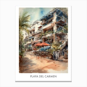 Playa del Carmen, Mexico travel Poster Canvas Print