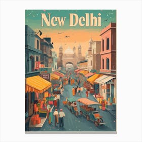 Aihrgdesign A Classic 1960s Travel Poster For New Delhi Showc 19a2562a 2a5a 44b2 A30f B6aca194c046 0 Canvas Print