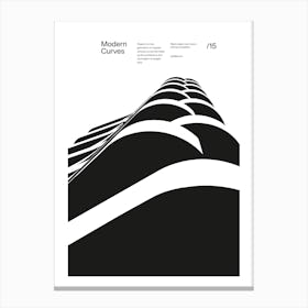 Modern Curves 15, Modern Architecture Design Poster, minimalist interior wall decor Canvas Print