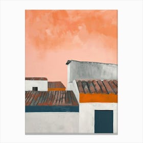 Mexico City Rooftops Morning Skyline 4 Canvas Print