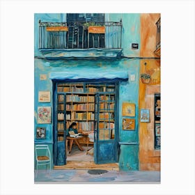 Valencia Book Nook Bookshop 1 Canvas Print