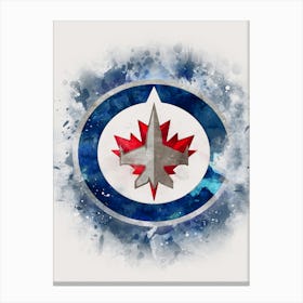 Winnipeg Jets Watercolor Canvas Print