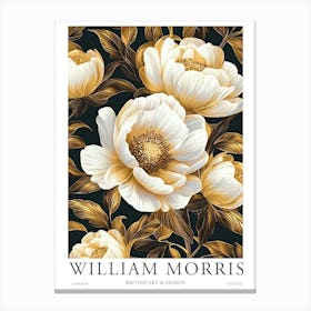 William Morris Prints White Flowers William Morris Exhibition Print Yellow Gold Poster Vintage Canvas Print