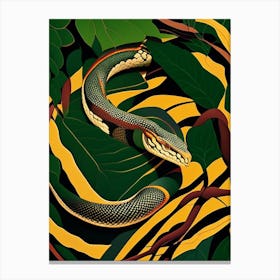 Crested Snake Vibrant Canvas Print