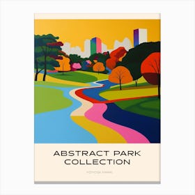 Abstract Park Collection Poster Yoyogi Park Taipei Taiwan 4 Canvas Print