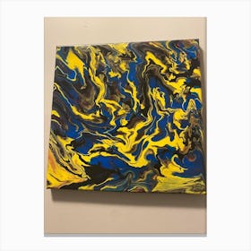 Yellow and Blue Painting Canvas Print