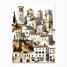 Old Town In Spain Canvas Print