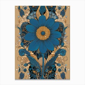 Blue Daisy Canvas Print