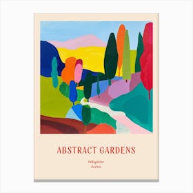 Colourful Gardens Volksgarten Austria 2 Red Poster Canvas Print