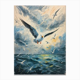 Seagulls In Flight 1 Canvas Print
