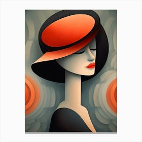 Lady In A Hat 4 Canvas Print