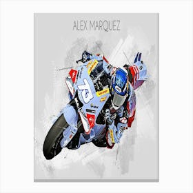 Alex Marquez Riders Street Art Canvas Print