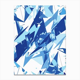 Abstract Blue Triangles Canvas Print