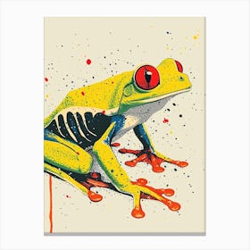 Yellow Red Eyed Tree Frog Canvas Print