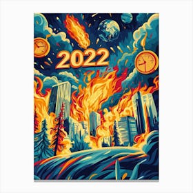 Aihrgdesign A Powerful Environmental Poster Illustrating The 6 Canvas Print