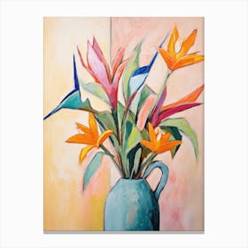 Flower Painting Fauvist Style Bird Of Paradise 2 Canvas Print