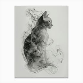 Smokey Cat 4 Canvas Print