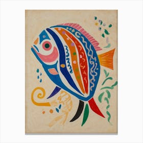 Fish By Paul Gauguin Style Henri Matisse Canvas Print