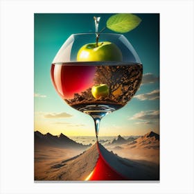 Apple In A Glass 1 Canvas Print