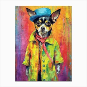 Barkdeling Masterpiece; Dog Chic On Canvas Canvas Print