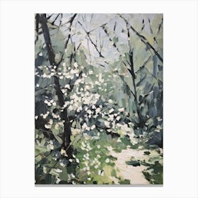 Cherry Trees Impasto Painting 1 Canvas Print
