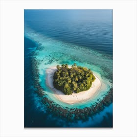 Heart Island In The Maldives 2 Canvas Print