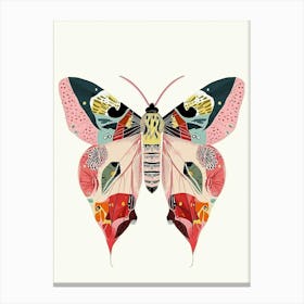 Colourful Insect Illustration Butterfly 23 Canvas Print