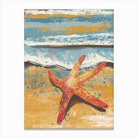 Starfish On The Beach 12 Canvas Print