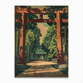 Meiji Shrine Tokyo Japan Mid Century Modern 2 Canvas Print