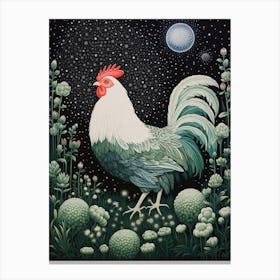 Ohara Koson Inspired Bird Painting Rooster 3 Canvas Print