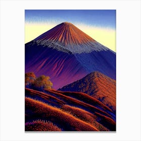 Bromo Tengger Semeru National Park Indonesia Pointillism Canvas Print