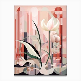 Abstract Geometric Botanical 5 Canvas Print