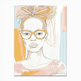 Girl With Glasses 8 Canvas Print