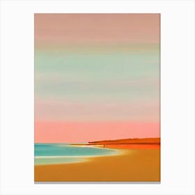 Playa De Zahara De Los Atunes, Cadiz, Spain Pink & Orange Millenial Canvas Print