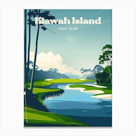 Kiawah Island Golf Club Art Illustration Canvas Print