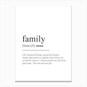 Family Definition Canvas Print