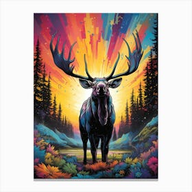 Deer In The Forest Canvas Print