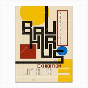 Bauhaus Exhibition 1919 poster Canvas Print