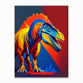 Gorgosaurus 2 Primary Colours Dinosaur Canvas Print