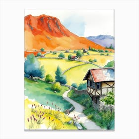 Watercolor Landscape Canvas Print