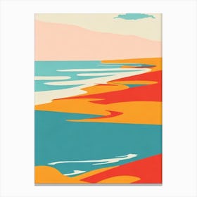 Coolangatta Beach Australia Midcentury Canvas Print